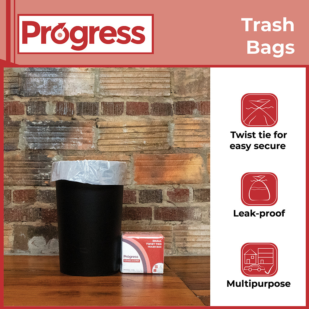 Glad Small Trash Bags, 4 Gallon, 30 Bags (Twist Tie)
